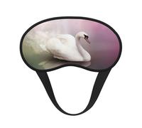 White Swan Print Adjustable Eye Cover for Sleeping, Comfortable, Pressure-Free and Breathable Sleeping Masks