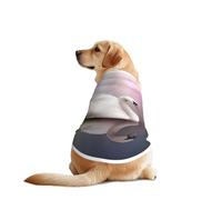 White Swan Print Dog Outfit Sleeveles, Funny Pet Dog Clothes Machine Washable Shirt Vest For Medium Large Dogs