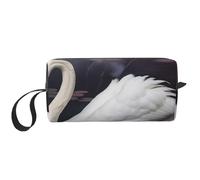 White Swan Printed Makeup Bag Simple Travel Cosmetic Bags Waterproof Cosmetic Case Toiletry Bag Organizer for Women Mom Girls