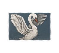 White Swan Printed Placemats Set of 6 PCS, Heat Resistant Non-Slip Table Mats for Dining Table, Washable Kitchen Place Mats for Indoor & Outdoor