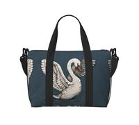 White Swan Printed Travel Duffel Bag Foldable Gym Duffel Bag Suitable for Travel Work Gym etc