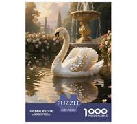 White Swan Puzzle 1000 Piece Challenging Game Waters Jigsaw Puzzles High Difficulty 100% Recycled Cardboard for Adults 70x50cm/1000pcs