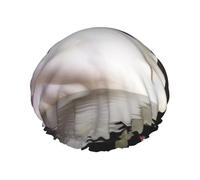 White Swan Shower Caps for Women Reusable Waterproof Shower Bonnet Large Elastic Bath Caps Double Layers Bathing Hair Caps Designed for all Hair Lengths with PEVA Lining