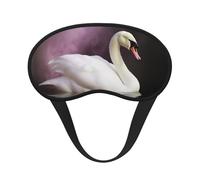 White Swan Sleep Mask for Women Men Eye Mask for Sleeping Light Blocking Sleeping Mask with Elastic Strap Blindfold for Flight Nap Soft Breathable Travel Eye Cover for Side Sleeper
