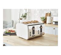 (White) Swan ST14620WHTN, 4 Slice Nordic Toaster, Soft Touch Housing and Matt Finish