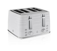 Swan Symphony, 4-slice Toaster, Browning Control, Anti-jam and High Lift Function, Stylish and Simplistic, 1600W, White, ST31054WN.