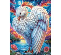 White Swan with Angel Wings 1000 Piece Pack Classic Jigsaw Puzzle Mitos Fantástico Cuento De Hadas Couple Puzzle Partners Ultra Difficult Wall Decor Easter New Year Creativity & Gift Giving 1000 PCS