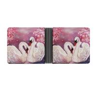 White Swan Women's Small Wallet Change Pouch Leather Card Wallet Organizer