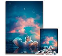 White Swans Couple in Love Jigsaws 1000 Pieces for Adults Jigsaw Puzzles for Teenagers & Teens Ideal Birthday 1000 PCS(75x50cm)