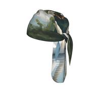 White Swans on The Lake Print Skull Headwrap Under Helmet Cycling Cap Lightweight Quick Dry Adult Gift One Size