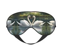 white swans on the lake sleep mask darkened eye mask for sleeping comfortable mask for sleeping meditation nap