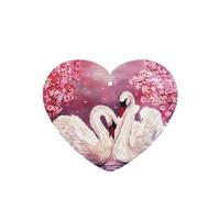 White Swans With Pink Floral Tree Printing 10 Pieces Air Freshener Car Hanging Cards Air Freshener Sheets With Rope For Cars Home