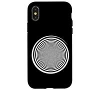 White Swirl Self-Hypnosis Hypnotic Trance Music Trippy Swirl Case for iPhone X/XS