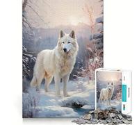 White Swiss Shepherd Dog Jigsaw Puzzles 1000 Cognitive Skill Toy Smooth Burr Free Surface Relaxing Indoor Group Activity (50x75cm)