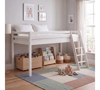 (White) Sydney High Sleeper Bunk Bed with Storage Ladder