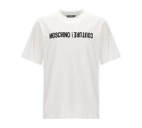 White T-shirt with Upside Down Logo - male - Moschino - T-Shirts - White - M - Tops M