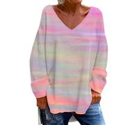 White t-Shirt Women Breast Cancer Awareness V Neck Long Sleeve Loose Top T Shirt Long Sleeve v Neck t Shirts for Women (Green, XXL)
