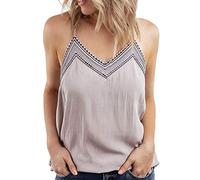 white t-shirt women Neck Wrap Front Pleated Cami Tank Tops Casual Shirts Blouse plus size long sleeve tshirt (Beige, XL)