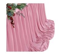 White Table Skirt For Chiffon Wedding Tablecloth Fabric For Sweetheart Birthday Party Cake Decora for Banquet Wedding Birthday Party(Pink,70x183cm)
