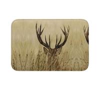 White Tailed Deer Crystal Velvet Lock Edge Floor Mat 40x60, Non Slip, Easy To Clean, Comfortable Foot Feel