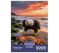 White-tailed Eagle Jigsaw Puzzles for Adults Challenging Puzzle Games Difficult Challenges 1000 Pieces Difficult Hard Jigsaw Puzzles for Man And Woman with Letters on Back 38x26cm/1000pcs