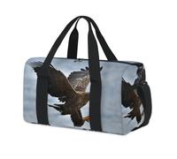 White Tailed Eagle Sports Duffel Bag Eagle Weekend Overnight Bag Tote Holdall Casual Travel Gym Duffel Bags for Kids Girls Boys Women Men