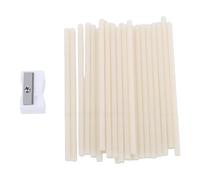 White Tailor Chalk Refills Wax Fabric Marking Pencil Refills 25Pcs with Sharpener Disappearing Sewing Chalk for Quilting Tailoring Alterations on Light and Dark Fabrics