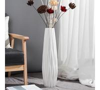 White Tall Floor Vase, 28" Ceramic Large Vase, Decorative Flower Vases for Modern Home Decor Living Room Office Bedroom Kitchen Wedding Centerpieces Farmhouse Décor