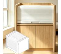 White Tambour Roll up Cabinet Door with Pull 60 cm 40 cm 30 cm Width