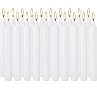 White Taper Candle 20 Bulk, Unscented Dripless Chimes Candle, H 4 Inch for Christmas/Home/Wedding,1.5 Hour