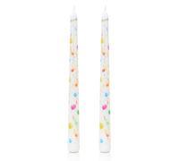 White Taper Candles Sticks, 10'' Table Dinner Long Candles, 6 Hour Long Lasting Unscented for Candlesticks, Wedding Birthday Party Christmas Home Decor 2 Pack