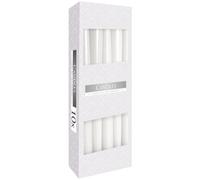 (White) Tapered Dinner Birthday Party Candles, Pack of 10
