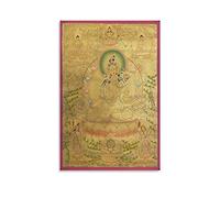 White Tara with Shakyamuni Buddha Buddhism Religion Meditation Poster Decorative Canvas Wall Art Living Room Bedroom Painting 12x18inch(30x45cm)