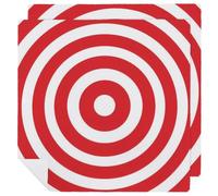 White Target Cloth Napkins 2 Pack Concentric Circles Reusable Dinner Table Napkins for Home Hotel Restaurant Weddings Party