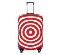 White Target Suitcase Cover Luggage Protector, Concentric Circles Elastic Luggage Covers Anti-Scratch Dustproof Luggage Sleeve Fits 25-28 Inch