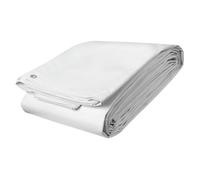White Tarpaulin 4 x 4 m Waterproof - Heavy Duty 90 GSM Tarp Sheet with Reinforced Edges & Metal Eyelets - UV Resistant, Mould Proof, Tear Resistant Cover for Garden, Camping, Furniture, Groundsheet