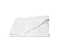 White Tarpaulin Strengthened Waterproof Strong Multipurpose Economic Tarp Sheet 90g/sm - for Farm Garden Garage Leisure Camping (4 x 6 m / 13' x 20')