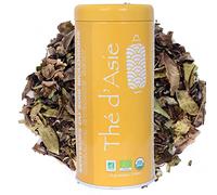 White tea Organic Evening sent - Licorice flavoured - loose leaves - metal Box 25g - Certified organic agriculture - Thé d'Asie by KHLA