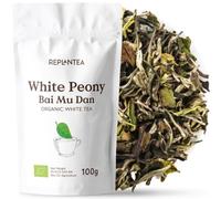 White Tea Organic White Peony 100g (50 Cups) | Bai Mu Dan Chinese White Tea | Pai Mu Tan Loose Leaf Tea REPLANTEA