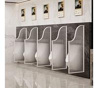White Tempered Glass Urinal Privacy Screens3pcs Bathroom Partition Baffle Durable Toilet Privacy Panels Stylish Urinal Dividers for Enhanced Privacy in Public Restrooms