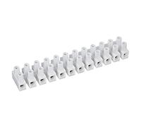 White Terminal Block 12 Poles 6A - 6 mm2 U-Shape 380V 10pcs