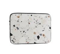 White Terrazzo Laptop Sleeve for Women Men, 10 Inch Waterproof Laptop Bag Lightweight Notebook Computer Cover Bag