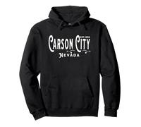 White Text Vintage Souvenir Visit Carson City Nevada Pullover Hoodie