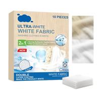 White Textile Dye - 10 Sheets Washing Machine Whitener & Odor Removal Clothing Paint, High-Performance Fabric Color Restore Solution for Cotton Wool Linen Shirts Dyeing and Laundry Brightening