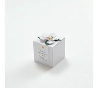 White Thank You Gift Box Exquisite Creative Flower Square Wedding Candy Box for Guests 100pcs