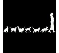 White The Latest Cat Lady Decor Car Auto Truck Window Decals Self-Adhesive Vehicle Sticker, Bumper Stickers Decals