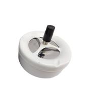 (White) The Rotate Press Metal Ashtray Soot Storage Box Small Cleaning Household Tools