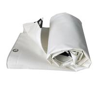 White Thick Tarp Canvas Tarpaulin Shade Cloth 2x2.5m 3x3m 3x4m Foldable Rainproof Camping Porch Patio or Outdoor Car Garden Fishing Furniture Caravan Cover(1x1m)