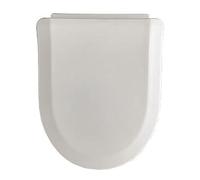 White Thicken Plastic Slow Close Elongated Toilet Seat Easy Soft Close No Slam Ergonomic Oval Toilet Seat Lid, One-Click disassembly