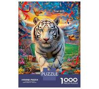White Tiger 1000 Piece Impossible Puzzle for Adults - Challenging Jigsaw Puzzles, Family Activity & Game Gift 52x38cm/1000pcs
